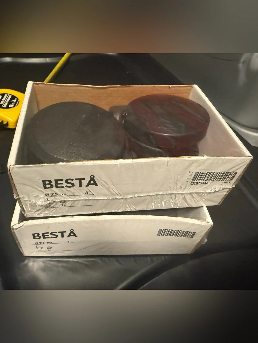 IKEA BESTÅ Furniture Caster Wheels - Black & Dark  (Set) 2 packs wheels 3”